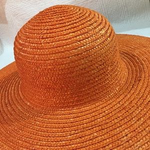 Orange straw hat